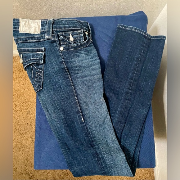 True Religion Jeans - Women’s Blue Denim, Straight Leg Jeans. Size 27. - Picture 2 of 12